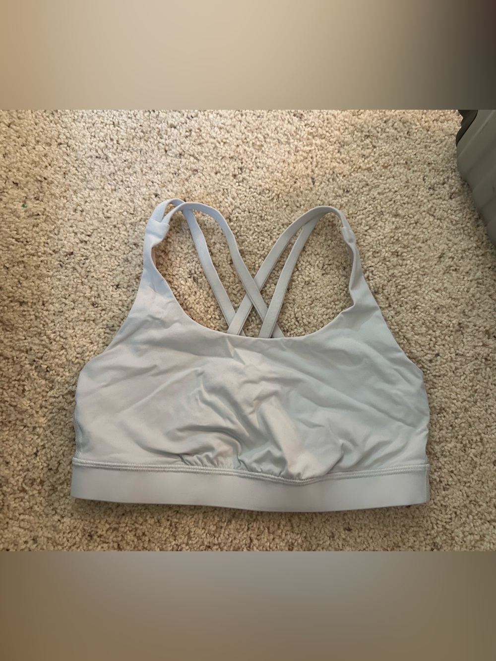 lululemon athletica Light Gray Cross-Back Sports Bra